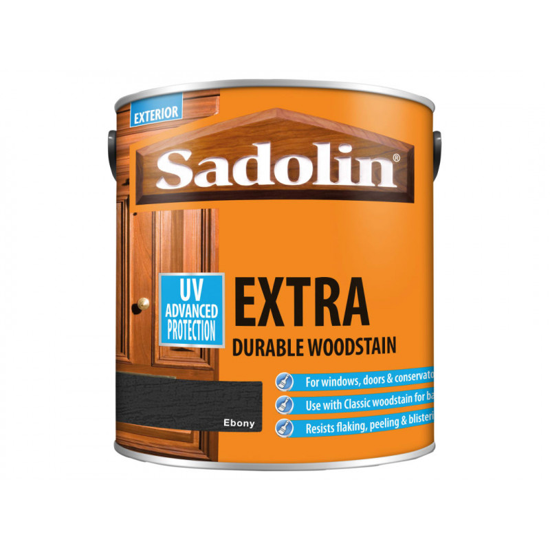 Sadolin 5012994 Extra Durable Woodstain Ebony 2.5 litre Sadolin 5012994 Extra Durable Woodstain Ebony 2.5 litre