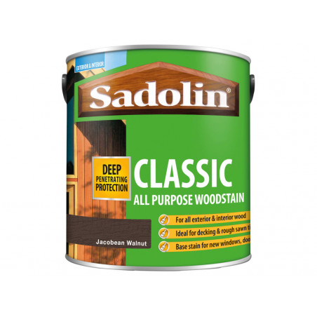 Sadolin 5028466 Classic Wood Protection Jacobean Walnut 2.5 litre
