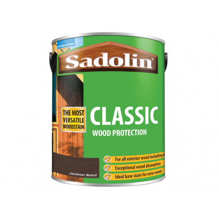 Sadolin 5028467 Classic Wood Protection Jacobean Walnut 5 litre