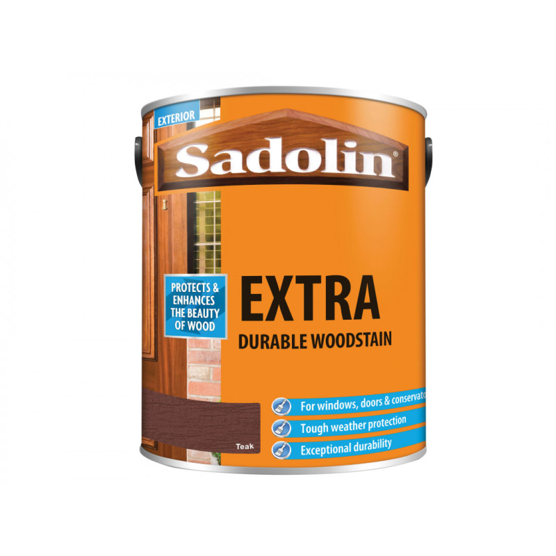 Sadolin 5028536 Extra Durable Woodstain Teak 5 litre Sadolin 5028536 Extra Durable Woodstain Teak 5 litre