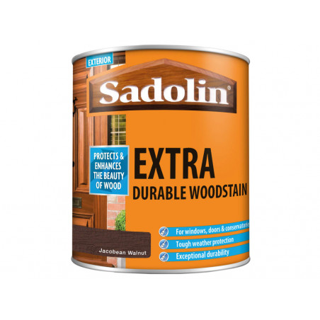 Sadolin 5028539 Extra Durable Woodstain Jacobean Walnut 1 litre