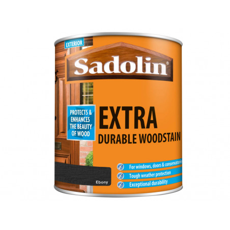 Sadolin 5028542 Extra Durable Woodstain Ebony 1 litre