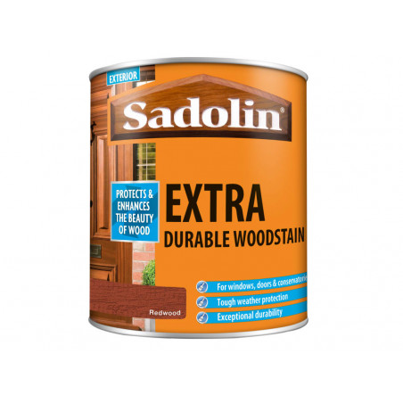 Sadolin 5028545 Extra Durable Woodstain Redwood 1 litre
