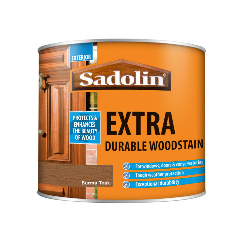 Sadolin 5028550 Extra Durable Woodstain Burma Teak 500ml Sadolin 5028550 Extra Durable Woodstain Burma Teak 500ml