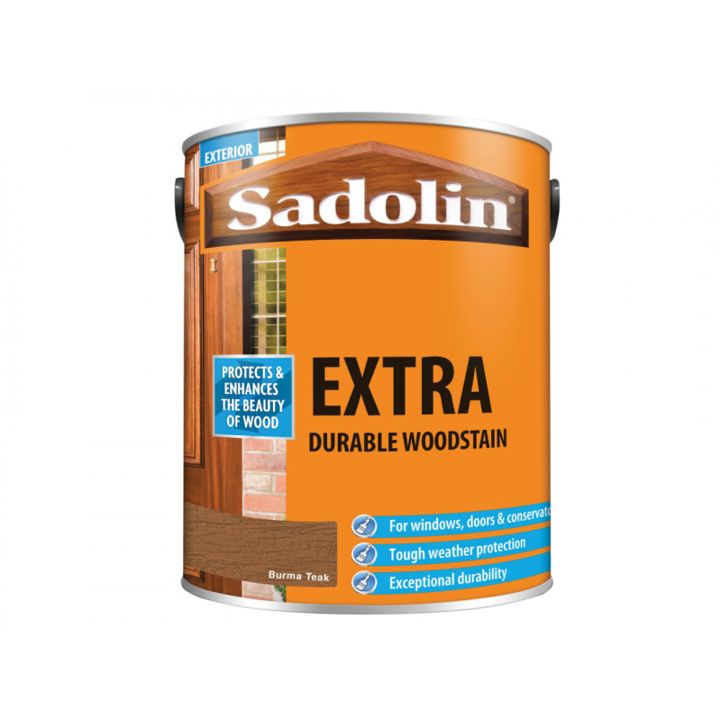 Sadolin 5028553 Extra Durable Woodstain Burma Teak 5 litre Sadolin 5028553 Extra Durable Woodstain Burma Teak 5 litre