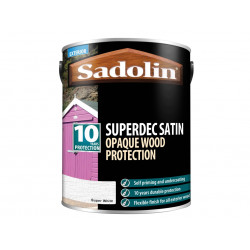 Sadolin 5028827 Superdec Opaque Wood Protection Super White Satin 5 litre