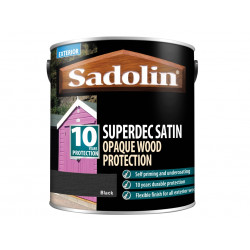 Sadolin 5028829 Superdec Opaque Wood Protection Black Satin 2.5 litre