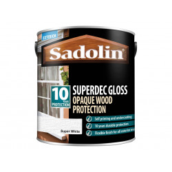 Sadolin 5028851 Superdec Opaque Wood Protection Super White Gloss 2.5 litre