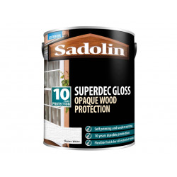 Sadolin 5028852 Superdec Opaque Wood Protection Super White Gloss 5 litre