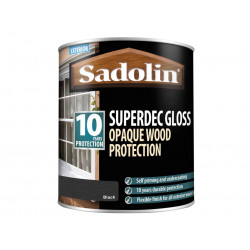 Sadolin 5028853 Superdec Opaque Wood Protection Black Gloss 1 litre