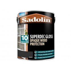 Sadolin 5028855 Superdec Opaque Wood Protection Black Gloss 5 litre