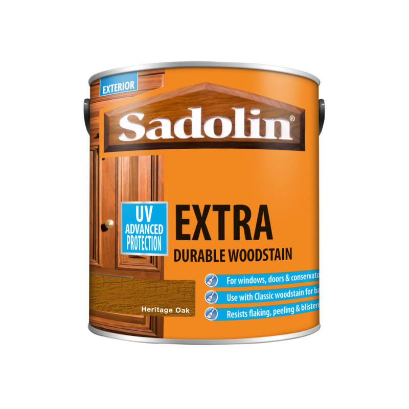 Sadolin 5090983 Extra Durable Woodstain Heritage Oak 2.5 litre Sadolin 5090983 Extra Durable Woodstain Heritage Oak 2.5 litre