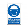 Scan 0002 Safety Helmets Must Be Worn in This Area - PVC Sign 200 x 300mm