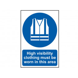 Scan 0022 High Visibility Jackets Must Be Worn In This Area - PVC Sign 200 x 300mm