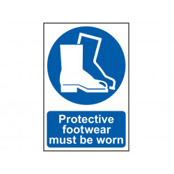 Scan 0016 Protective Footwear Must Be Worn - PVC Sign 200 x 300mm