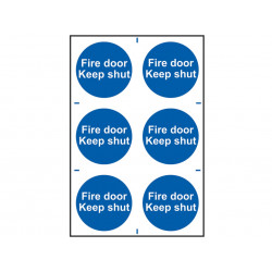 Scan 0151 Fire Door Keep Shut - 6 PVC Signs 100 x 100mm