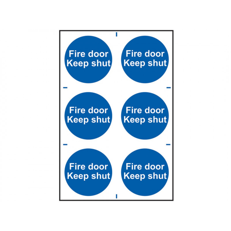 Scan 0151 Fire Door Keep Shut - 6 PVC Signs 100 x 100mm Scan 0151 Fire Door Keep Shut - 6 PVC Signs 100 x 100mm