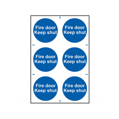 Scan 0151 Fire Door Keep Shut - 6 PVC Signs 100 x 100mm