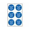 Scan 0153 Fire Door Keep Locked Shut - 6 PVC Signs 100 x 100mm