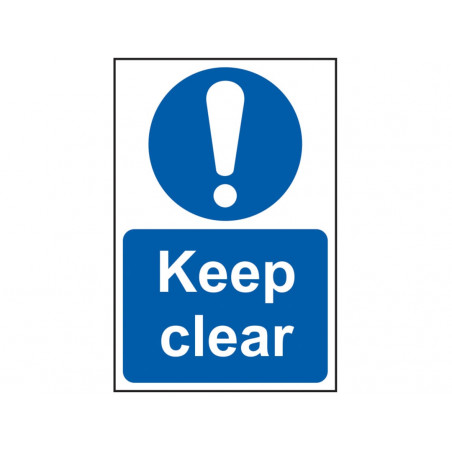 Scan 0253 Keep Clear - PVC Sign 200 x 300mm