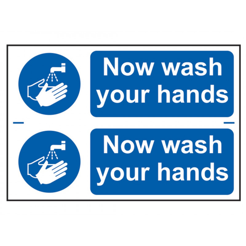 Scan 0404 Now Wash Your Hands - PVC Sign 300 x 200mm Scan 0404 Now Wash Your Hands - PVC Sign 300 x 200mm