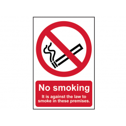 Scan 0567 No Smoking In These Premises - PVC Sign 200 x 300mm