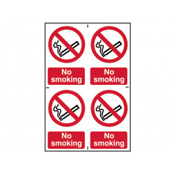 Scan 0552 No Smoking - 4 PVC Signs 100 x 150mm