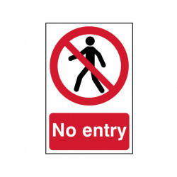 Scan 0600 No Entry - PVC Sign 200 x 300mm