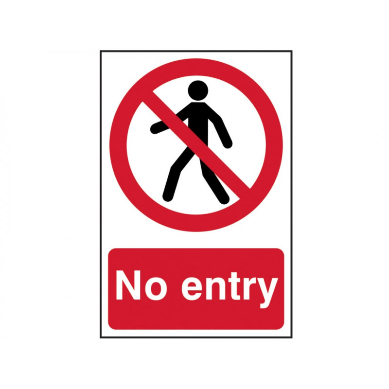 Scan 0600 No Entry - PVC Sign 200 x 300mm Scan 0600 No Entry - PVC Sign 200 x 300mm
