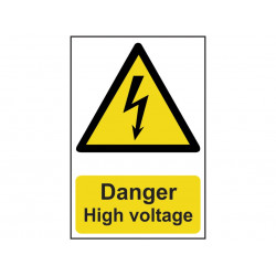 Scan 0761 Danger High Voltage - PVC Sign 200 x 300mm