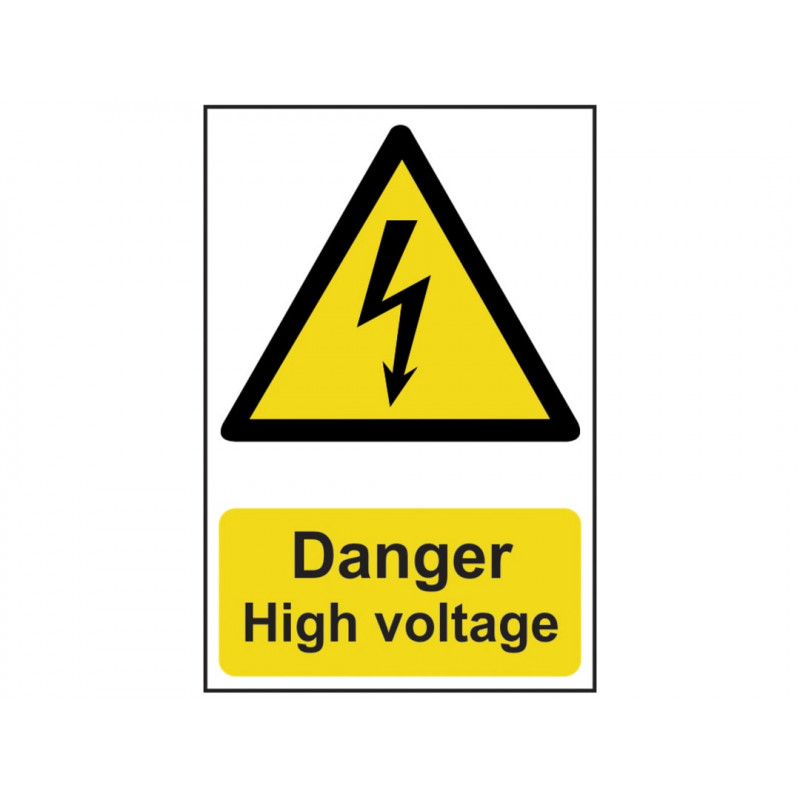 Scan 0761 Danger High Voltage - PVC Sign 200 x 300mm