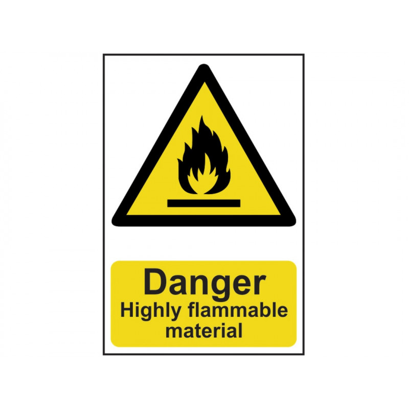 Scan 0901 Danger Highly Flammable Material - PVC Sign 200 x 300mm Scan 0901 Danger Highly Flammable Material - PVC Sign 200 x 300mm