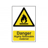 Scan 0901 Danger Highly Flammable Material - PVC Sign 200 x 300mm