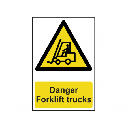 Scan 0954 Danger Forklift Trucks - PVC Sign 200 x 300mm