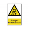 Scan 0954 Danger Forklift Trucks - PVC Sign 200 x 300mm