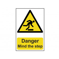 Scan 1105 Danger Mind The Step - PVC Sign 200 x 300mm