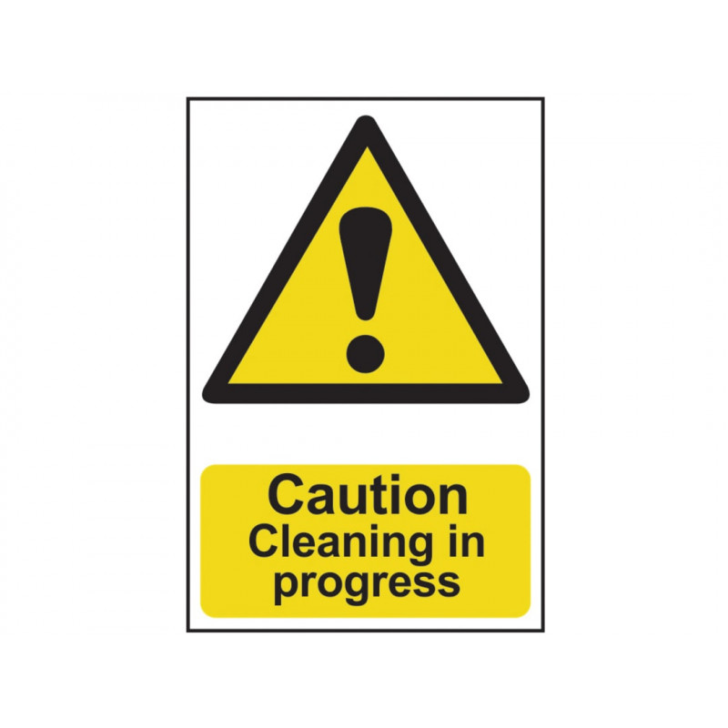 Scan 1114 Caution Cleaning In Progress - PVC Sign 200 x 300mm