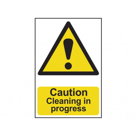 Scan 1114 Caution Cleaning In Progress - PVC Sign 200 x 300mm