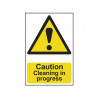 Scan 1114 Caution Cleaning In Progress - PVC Sign 200 x 300mm