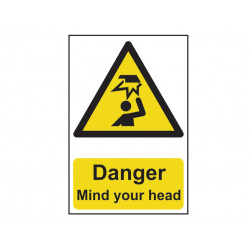 Scan 1150 Danger Mind Your Head - PVC Sign 200 x 300mm