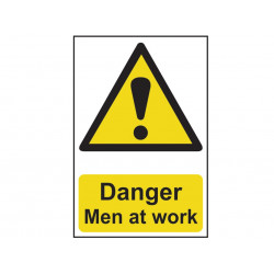 Scan 1200 Danger Men At Work - PVC Sign 200 x 300mm