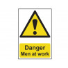 Scan 1200 Danger Men At Work - PVC Sign 200 x 300mm