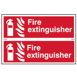 Scan 1351 Fire Extinguisher - 2 PVC Signs 300 x 100mm