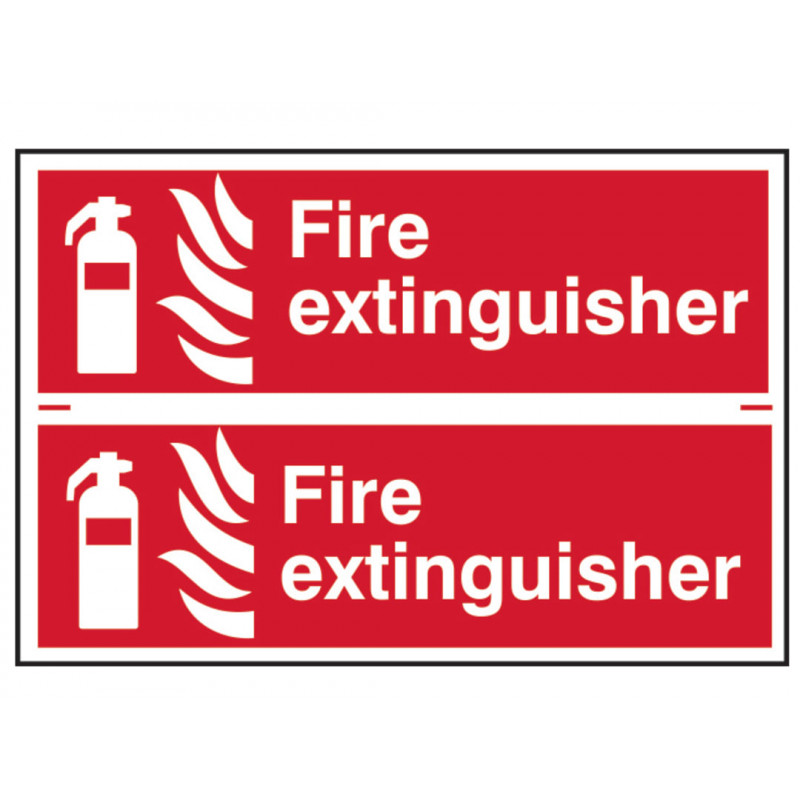 Scan 1351 Fire Extinguisher - 2 PVC Signs 300 x 100mm Scan 1351 Fire Extinguisher - 2 PVC Signs 300 x 100mm