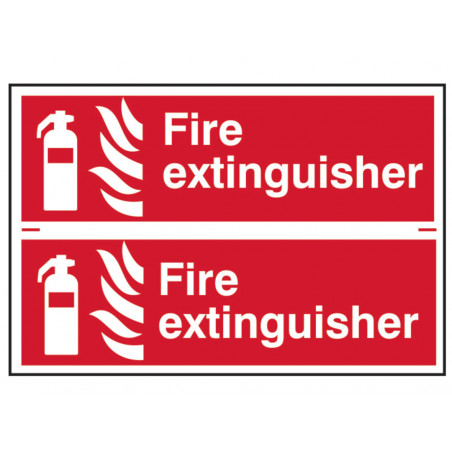 Scan 1351 Fire Extinguisher - 2 PVC Signs 300 x 100mm