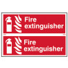 Scan 1351 Fire Extinguisher - 2 PVC Signs 300 x 100mm