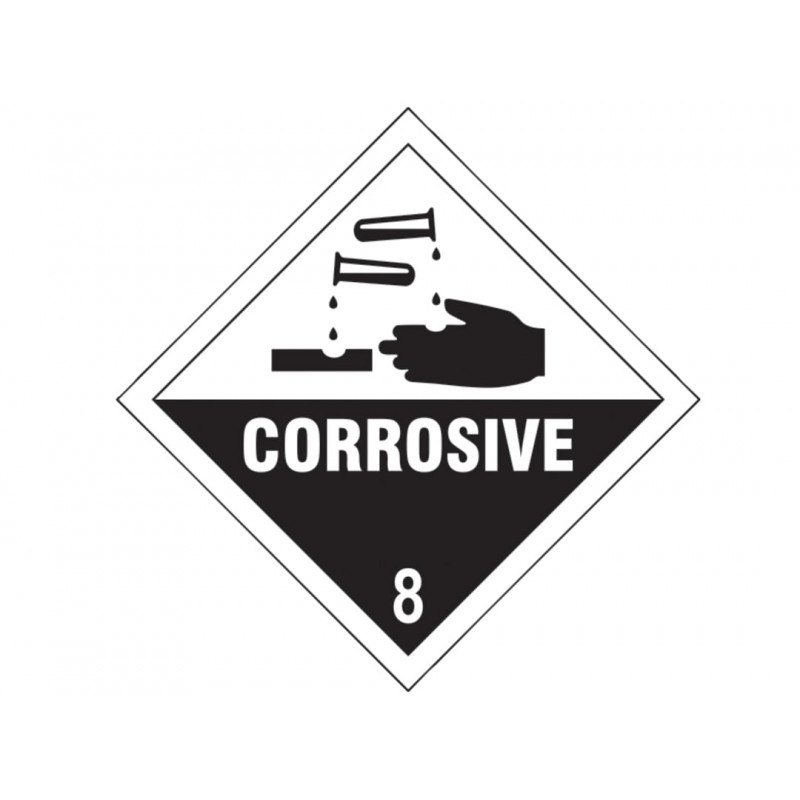 Scan 13751 Corrosive 8 - Self Adhesive Vinyl Sign 100 x 100mm Scan 13751 Corrosive 8 - Self Adhesive Vinyl Sign 100 x 100mm