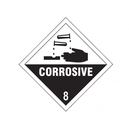 Scan 13751 Corrosive 8 - Self Adhesive Vinyl Sign 100 x 100mm