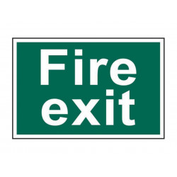 Scan 1502 Fire Exit Text Only - PVC Sign 300 x 200mm