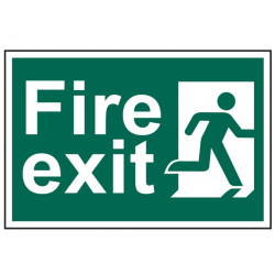 Scan 1507 Fire Exit Man Running Right - PVC Sign 300 x 200mm
